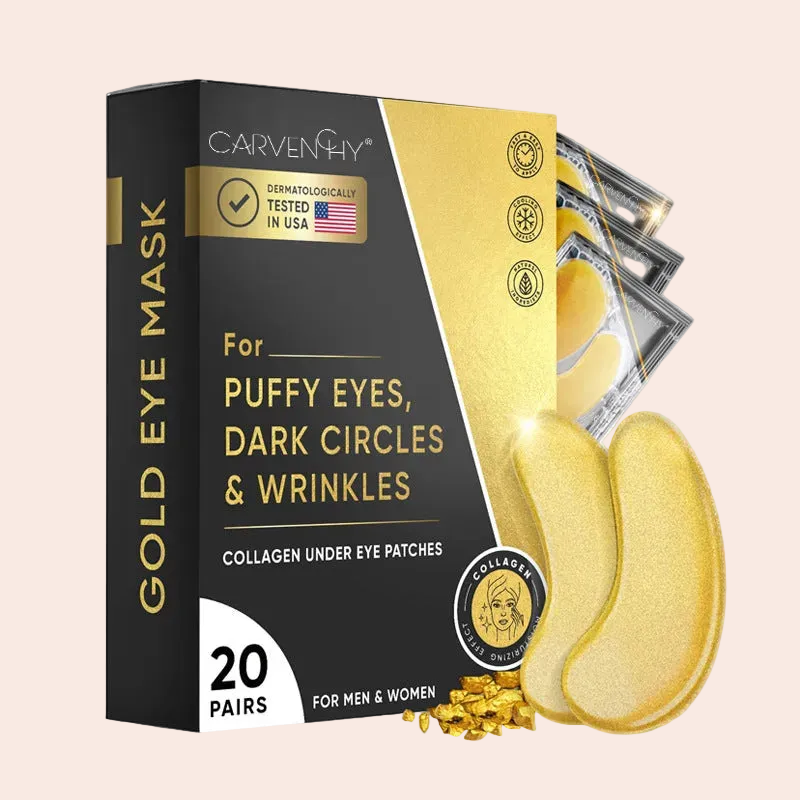 Gold Under-Eye Patches - 20 Pairs Anti Dark Circles & Wrinkles